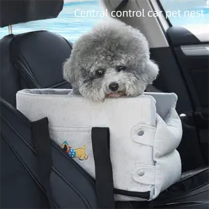Multifunctional Car Pet Bed for Small Dogs & Cats - Center Console Pet Mat, Travel Safety Seat for Front Seat