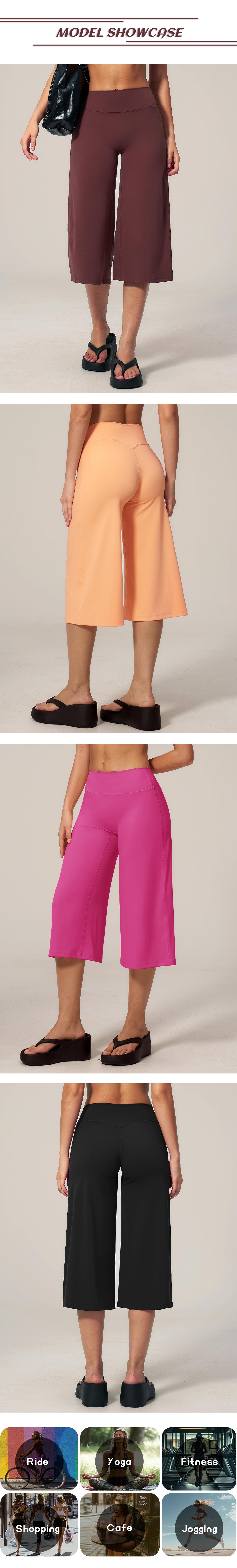 TIMEOFF Women's High Waist V‑Shaped Back Cropped Wide Leg Capris - Butt‑Lifting Sculpt Design, 4‑Way Stretchy Breathable Fabric, 5 Colors Available | Tummy Control, Non‑Restrictive Fit, Wrinkle‑Resistant | Ideal for Yoga, Casual Wear & Daily Loungewear TIMEOFF Women's High Waist V‑Shaped Back Cropped Wide Leg Capris - Butt‑Lifting Sculpt Design, 4‑Way Stretchy Breathable Fabric, 5 Colors Available | Tummy Control, Non‑Restrictive Fit, Wrinkle‑Resistant | Ideal for Yoga, Casual Wear & Daily Loungewear