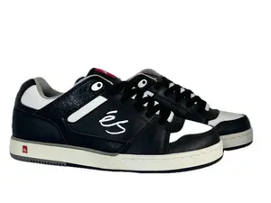 Rare VTG 2007 Es Inlet Black/White Leather Skateboarding shoes Size 9 NWOT