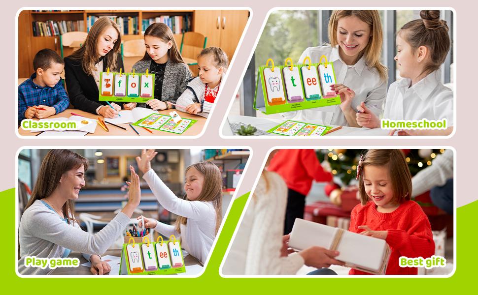 Kids 129 Word Learning Flashcards, Toddler Early Education Visual Recognition Cards, Parent-Child Play Educational Gift
