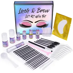 Eyelash & Eyebrow Perming & Dyeing Kit, Eyelash & Eyebrow Perming & Dyeing Kit, Professional Eye Makeup Tool for Women, Cosmetic, Eyelash Set, Eyebrow Tint