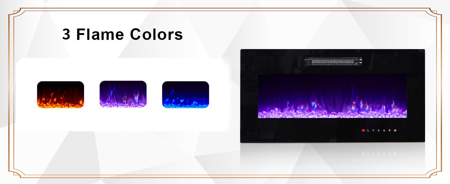 [Ships in 2 Boxes] [Spring Sale] AMERLIFE U-Shaped Legs Fireplace TV Stand, Media Console with Electric Fireplace and LED Lights, Modern Entertainment Center with Storage Shelf, Apartment Furniture/Best Gift Ideas/Christmas Gifts