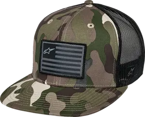 Alpinestars Flag Flat Trucker Flat Bill Hat