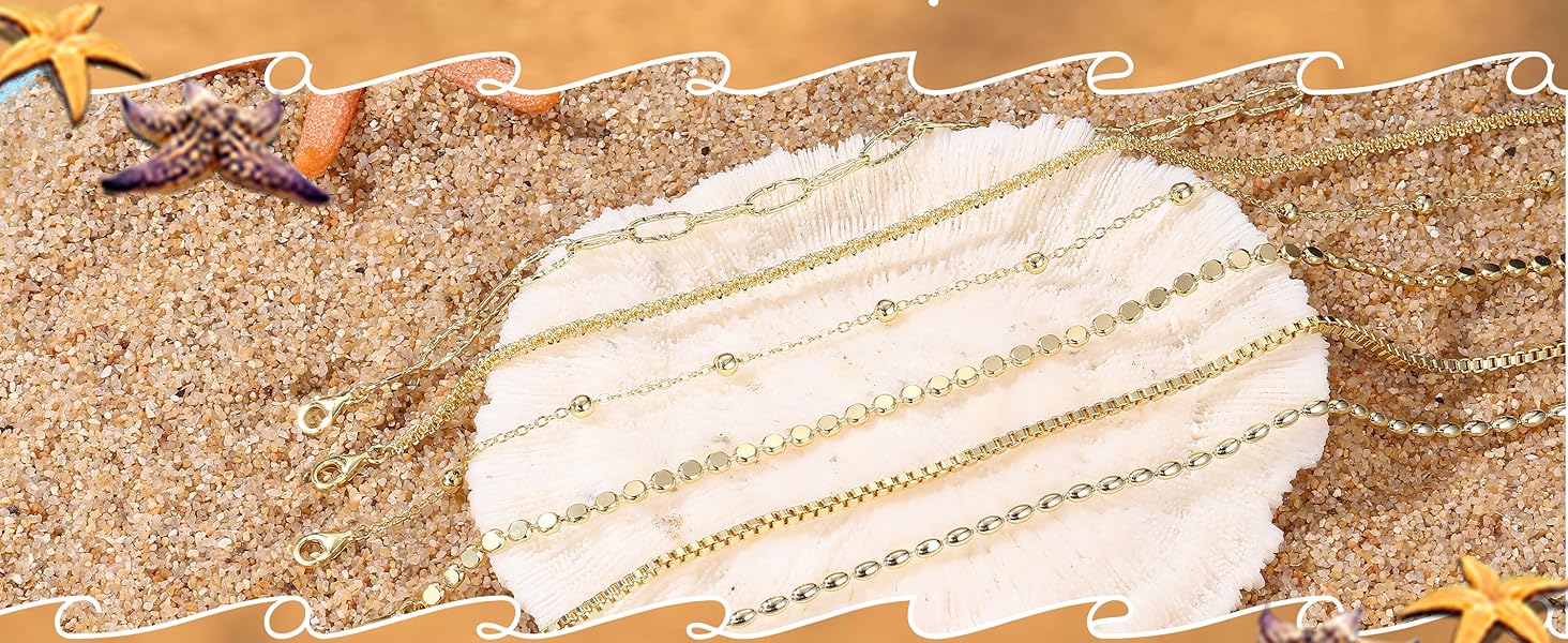LOLIAS 925 Sterling Silver Ankle Bracelets for Women Gold Silver Anklet Adjustable Women's Anklets Waterproof Dainty Layered Anklet Set Ankle Chains Beaded Rope Link Beach Anklets for Women LOLIAS 925 Sterling Silver Ankle Bracelets for Women Gold Silver Anklet Adjustable Women's Anklets Waterproof Dainty Layered Anklet Set Ankle Chains Beaded Rope Link Beach Anklets for Women
