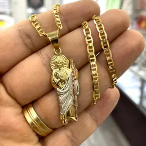 San Judas Chain Tri-Color For Men