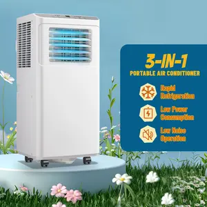 DEMULLER Portable Air Conditioner with Built-in Dehumidifier & Fan Mode AC Units Cools up to 250 Sq.ft Remote Control and Wheels
