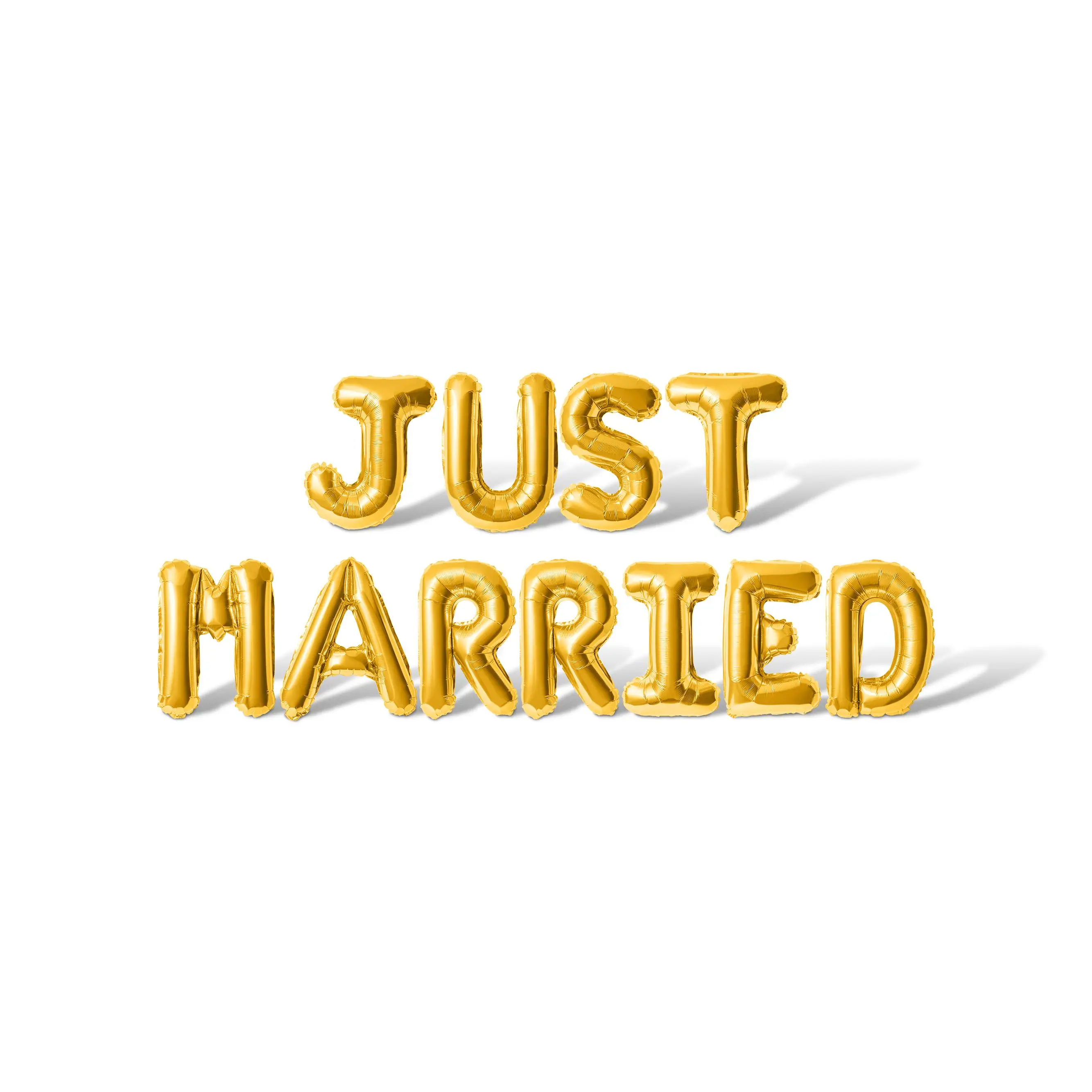 Letter Balloons - JUST MARRIED 16" Inch Alphabet Letters Foil Mylar Balloon Wedding Party Banner