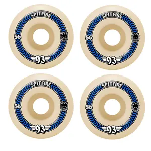 Spitfire Skateboard Wheels 56mm F4 Soft Sliders 93A Classics Natural