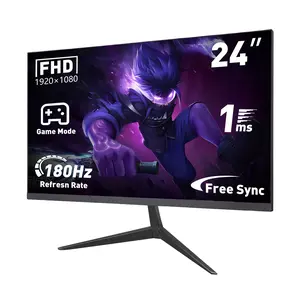 24" FHD Esports Gaming Monitor 180Hz 1ms, FreeSync G-Sync Compatible, Frameless Eye Care, Speakers, HDMI DP for Gaming Setup & Competitive Gaming