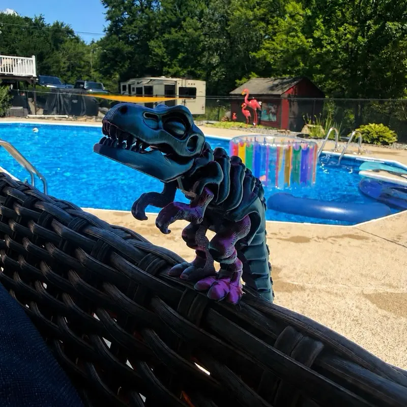 Articulated 3D-Printed Skeleton T-REX Figurine