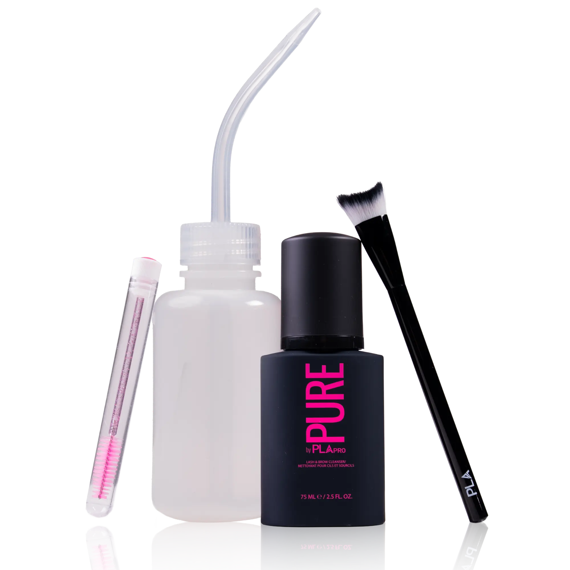 PLA Clean Lash Club - Lash Extension Aftercare Kit | Lash Cleanser | Cleansing Brush | Eyelash Wands | All-In-One Set
