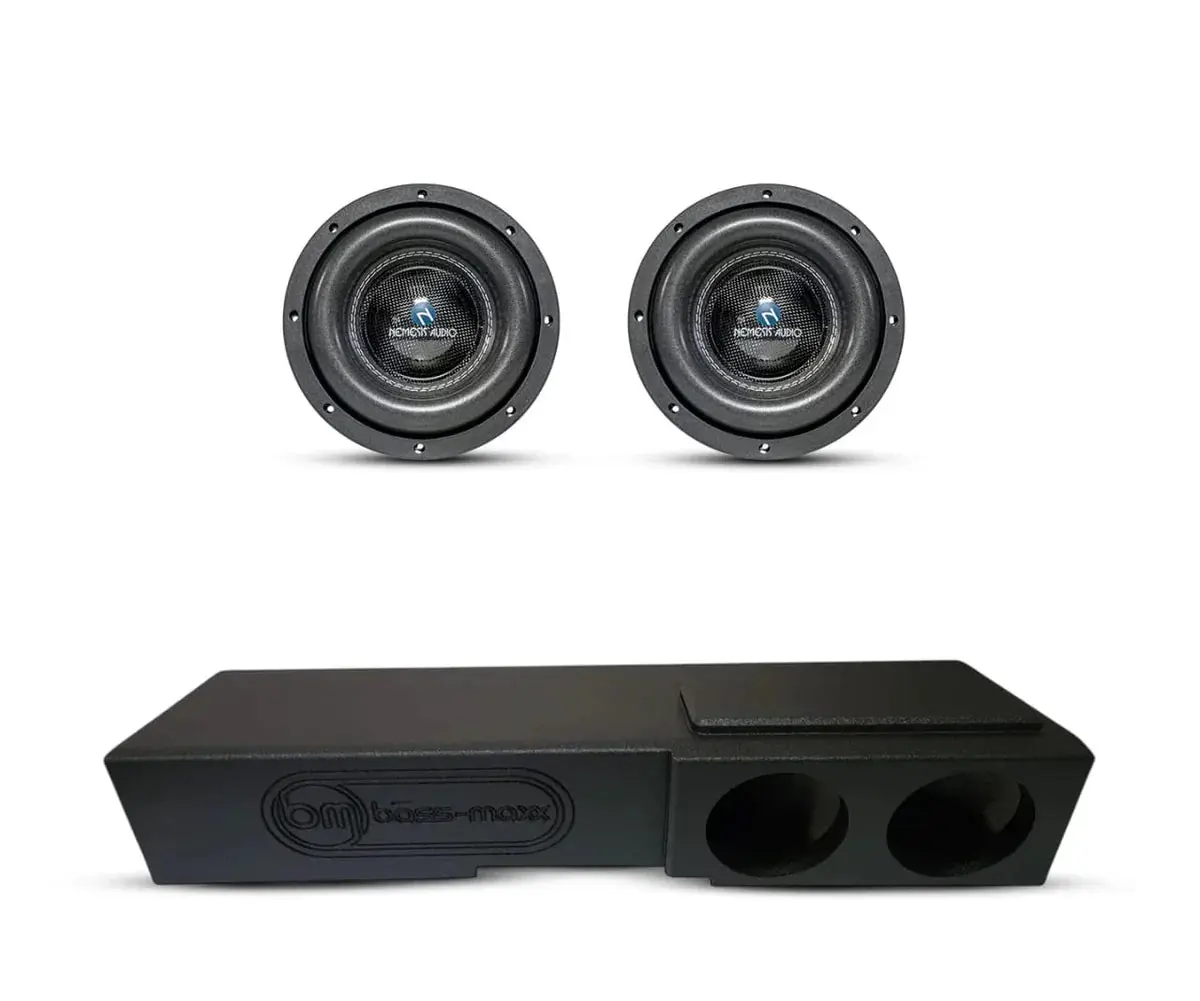 (2) Nemesis Audio NA8H v.3 8" 900W RMS & Chevy Crew Cab 07-18 Dual 8" Subwoofer Box Combo