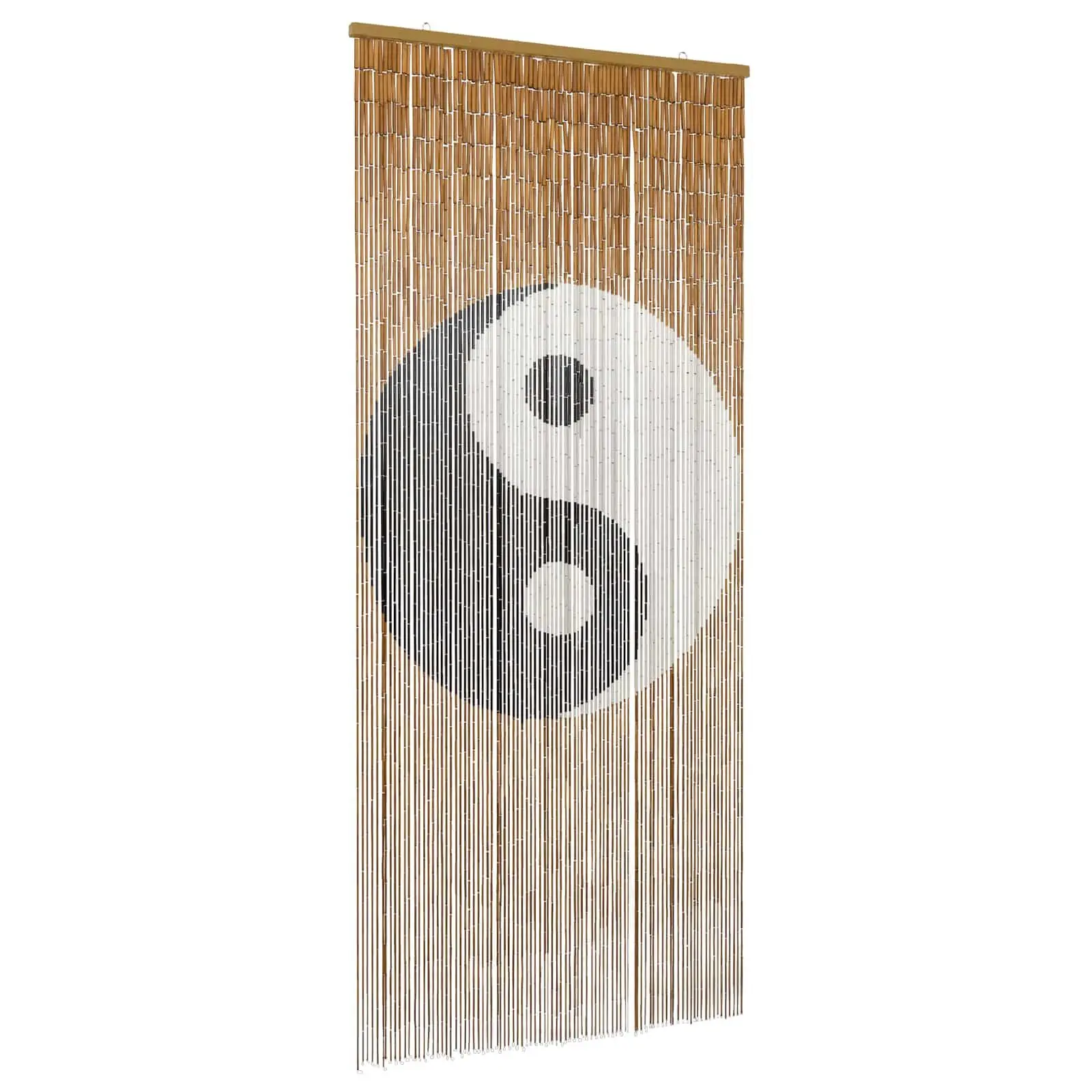 vidaXL Insect Door Curtain Multicolor 78.74 x 35.43 in Bamboo, Bamboo Curtain, Fun Indoor Divider, Beige Room Shade, Chic Window Cover, Stylish Patio Screen 42030053