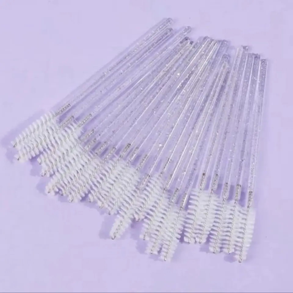 50 PC Disposable Crystable Handle Eyelash Mascara Brush/Wand Applicator