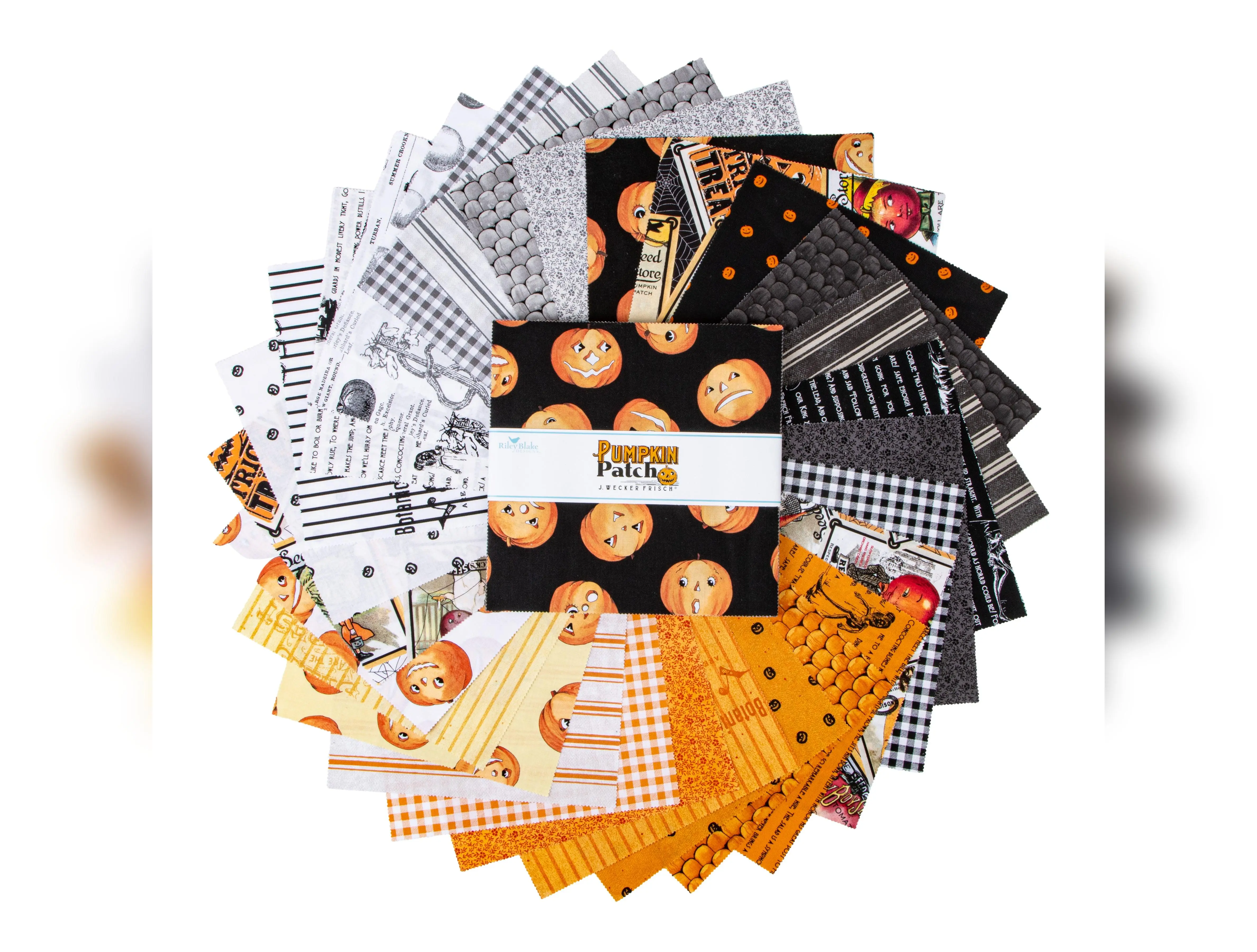 Pumpkin Patch | 10" Square Pack by J. Wecker Frisch for Riley Blake | 42 pcs