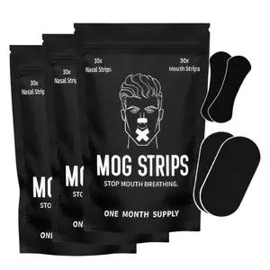 Mog Strips 3 Month Supply for Sleep Exercise Mouth & Nose Tape Long Lasting Adhesive for Yoga Gym Comfort Outdoor Sport Patch Healthcare Mouth Tape Nasal Strips Mog Tape Combo Pack Natural