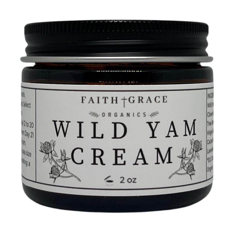 Organic Wild Yam Cream, All Natural, Made in USA Skincare Hormonal Balance