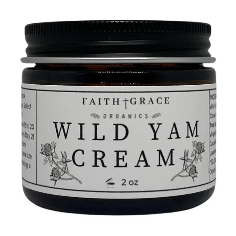 Organic Wild Yam Cream, All Natural, Made in USA Skincare Hormonal Balance