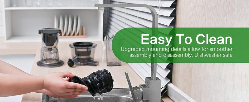 Cold Press Juicer, Juicer Machines with Large Feed Chute, Large Capacity, Slow Masticating Juicer for Fruits and Vegetables