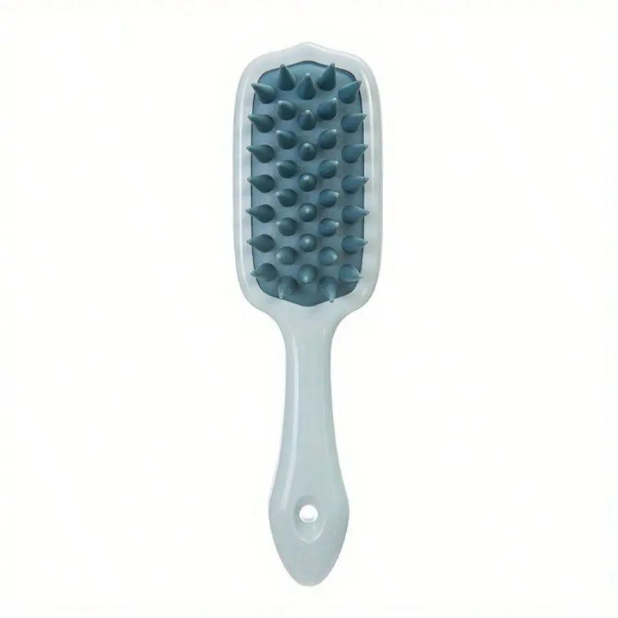 Silicone Scalp Massager Shampoo Brush with Long Silicone Bristles - Dandruff Removal Tool, Deep Clean, Home Use for Bathroom, Scalp Health, Portable Manual Haircare Gift for Adults