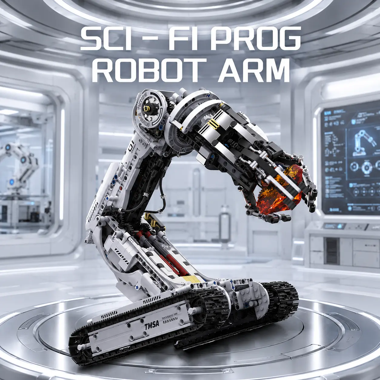 Smart Mecha Robot Arm Building Set, 1000+ PCS Technic-Style Bricks, APP & RC Controlled 360° Claw, STEM Engineering Project, Interactive Screen-Free Gift for Teen Boys & Tech Fans