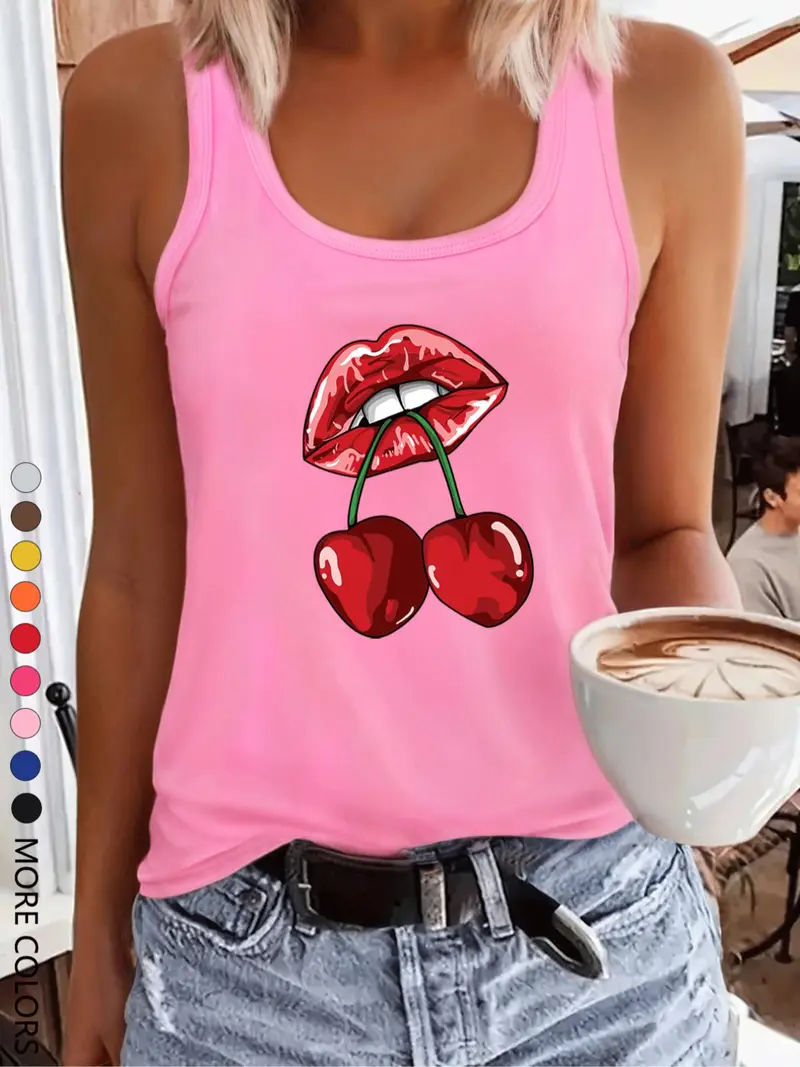 cherry tank top - TikTok Shop