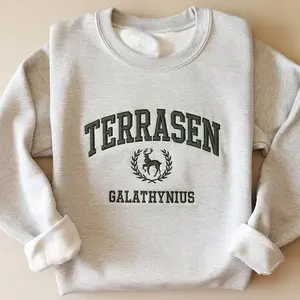 Terrasen Embroidered Sweatshirt, Throne of Glass Sweater, Aelin Galathynius Shirt, Bookish Crewneck, ACOTAR & SJM Merch for Fans