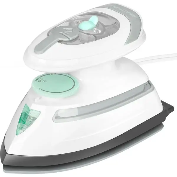 BEAUTURAL Mini Travel Steam Iron for Clothes with Dual Voltage, White | Non-Stick Soleplate and Cord Storage, Easy Temperature Control, Ideal for Sewing, Quilting and Handcraft