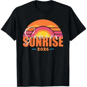 Vintage SENIOR SUNRISE 2026 Seniors of class graduation T-Shirt,Unisex,Made in USA