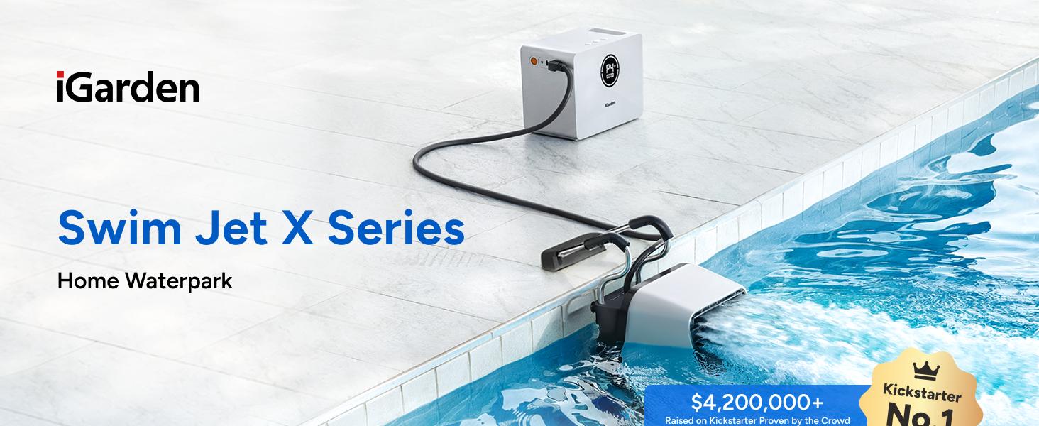 iGarden Swim Jet X PRO 10: Portable 6-Gear App Ctrl Swim Machine (10h Max) | Swim Current Machine | Best-in-Class Water Flow | 30-Day Returns | 2 Year Warranty | 1-Min Setup | Universal Pool Fit,back to school,back to school haul
