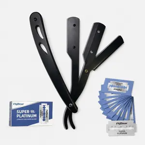 Retro Foldable Manual Shaver (including 100 blades) - Men's and Women's Heavy Duty Shaver, Portable Foldable Design, Compatible with Half Blades - Perfect for Home, Travel, Professional Barber Use - Durable Shaving Tool, Shaving Accessories,tiktokshopsp