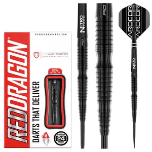 Red Dragon Darts Razor Edge Extreme Steel Tip Darts - 21-24g, Razoredge Shape, Steel Construction, Aggressive Grip, Ideal for Tournament Play