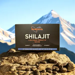 Sherpa Energy 500mg 100% Shilajit Tablets - 60 Count, Healthcare and Fitness Supplements