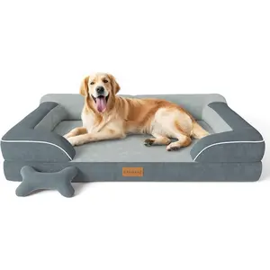 Bed,  XL  Bed with Cooling Gel Memory ,  Pet Bed with Removable Washable Cover, 42" Pet Sofa Couch Dutch  with  , Dark Gray