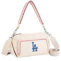 Dodger Crossbody Bag Baseball Stitch Beige