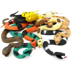 Giant Realistic Rubber Snakes - 8 Pack 18" Long Realistic Fake Snake Toy Set - Pack Includes Python, Rattlesnake, Cobra - Prank Toys, Theater Props, and Party Favors - Rubber Snakes for Kids!