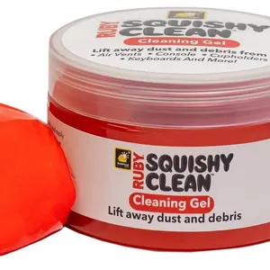 Ruby Squishy Clean Car Cleaning Gel - Effective for Dust & Debris, Easy to Use, Eco-Friendly, Reusable, Multi-Purpose Cleaning Gel