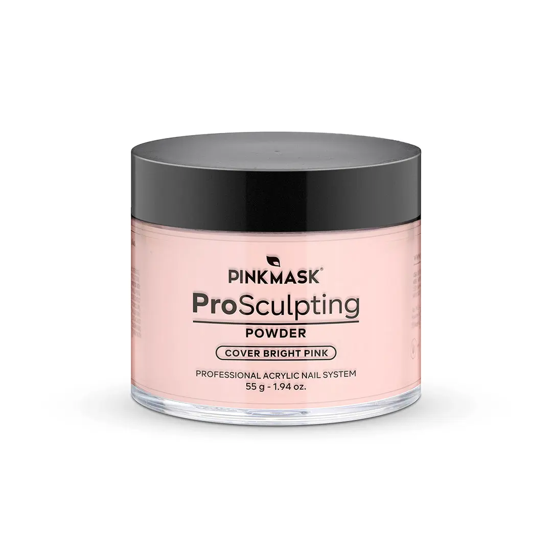 Nail Sculpting Polymer Powder, Cover Pink - Non-Yellowing & Long-Lasting Formula for Professionals & Beginners - Powder Form, 1.94 oz Jar, Artificial Nails, Easy To Remove, 55G, Step-By-Step Guide, Acrylic Liquid, Single Jar