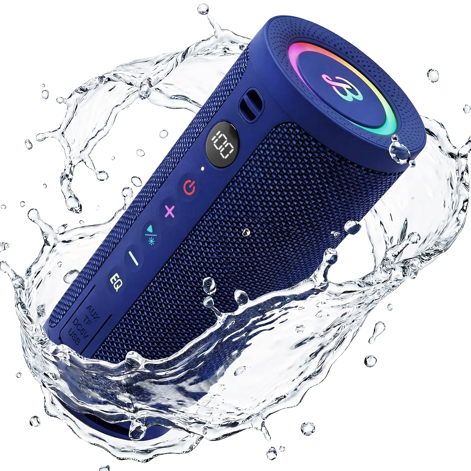 [Summer Essentials] BassBloom Roar 3 Portable Bluetooth Speaker,Handy,Compact,20W Powerful Audio Sound with JIKE Bass,IPX6 Waterproof,24H Playtime,Bluetooth 5.4,RGB Lights,Wireless Smartphone TWS Pairing,Outdoor for Camping and Beach summerwins