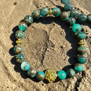 Verdant Lion - Green Jasper Bracelet