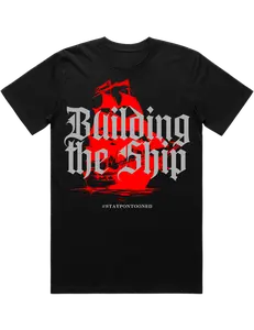 Build the Ship T-Shirt - Loose-Fitting Nautical Design for Casual Wear & Maritime Enthusiasts