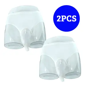Ladies' Wearable Urine Collector with 2 Bags 800ml 0.7M Tube & Adjustable Pants for Elderly Women Safety Comfort Design White