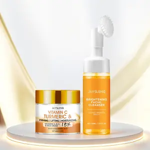 Turmeric Cleansing Cream Set, Moisturizing Gentle Face Care, Daily Skincare Essentials for Sensitive Skin, Cleanser