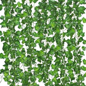 12 Pack 84 Feet Aesthetic Artificial Plant Ivy Leaves Hanging Greenery Garlands for Home Bedroom Wall Wedding Party Decor