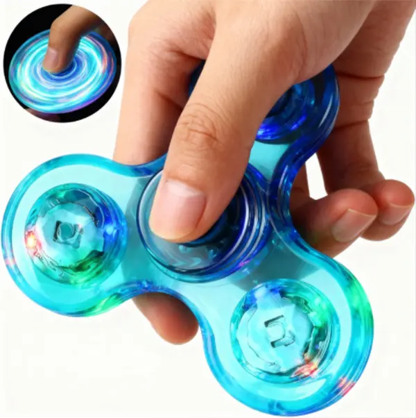 Light Up Sensory Fidget Spinner for Kids 2 Pack, Glow Fidget Toys with 3 Flashing Modes, Autism ADHD Relief, Durable ABS Material, Perfect for Classroom Prizes & Personalized Gifts - Relaxation Stick Solution