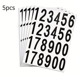5pcs Numbers Stickers Mailbox Numbers Self Adhesive Vinyl Numbers for Residence and Mailbox Signs