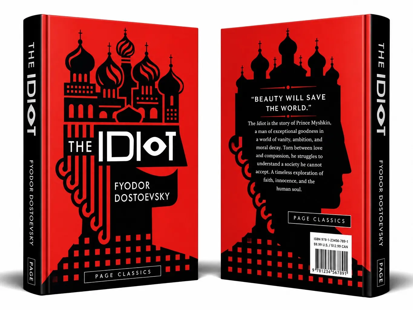 The Idiot by Fyodor Dostoevsky - Russian Literature Classic, Deep Thought-Provoking Moral Philosophical Fiction, Psychological Novel Feat. Prince Myshkin, Exploring Betrayal, Innocence, Society’s Corruption for Book Lovers, Deep Moral Themes
