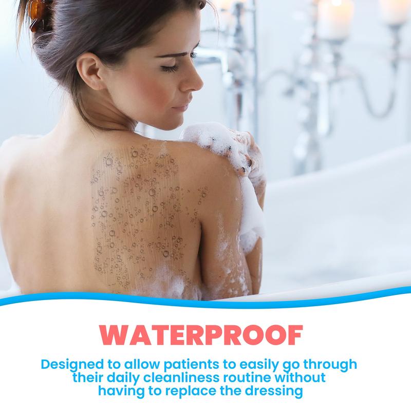 Houseables Transparent Film Dressing, Wound Cover Bandages, Clear, Post Surgical Skin Patch, Sterile Protection, Breathable Pressure Seal, Waterproof Guard, Shower Shield