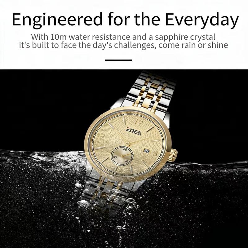 modern gentleman watch-——the top choice for Christmas gifts. 10m water resistance with a butterfly clasp and sapphire crystal.