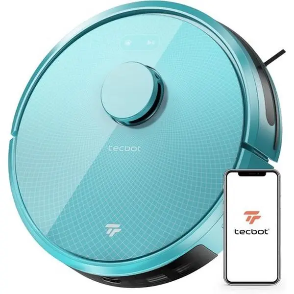 Tecbot S3 Pro Robot Vacuum Cleaner with Laser Navigation & App Control for Smart Home Cleaning